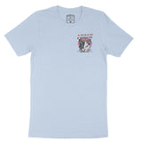 Miami Retro Kitten Club T-Shirt Baby Blue front