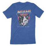 Miami Retro Kitten Club T-Shirt Columbia Blue back