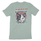 Miami Retro Kitten Club T-Shirt Dusty Blue back