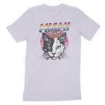 Miami Retro Kitten Club T-Shirt Lavender Dust back