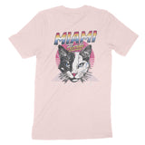 Miami Retro Kitten Club T-Shirt Soft Pink back