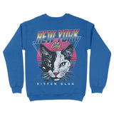 New York Retro Kitten Club Crewneck Sapphire back