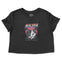 New York Cropped Tee in Black - front view