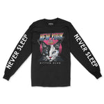 New York Longsleeve in Black - front-sleeves view