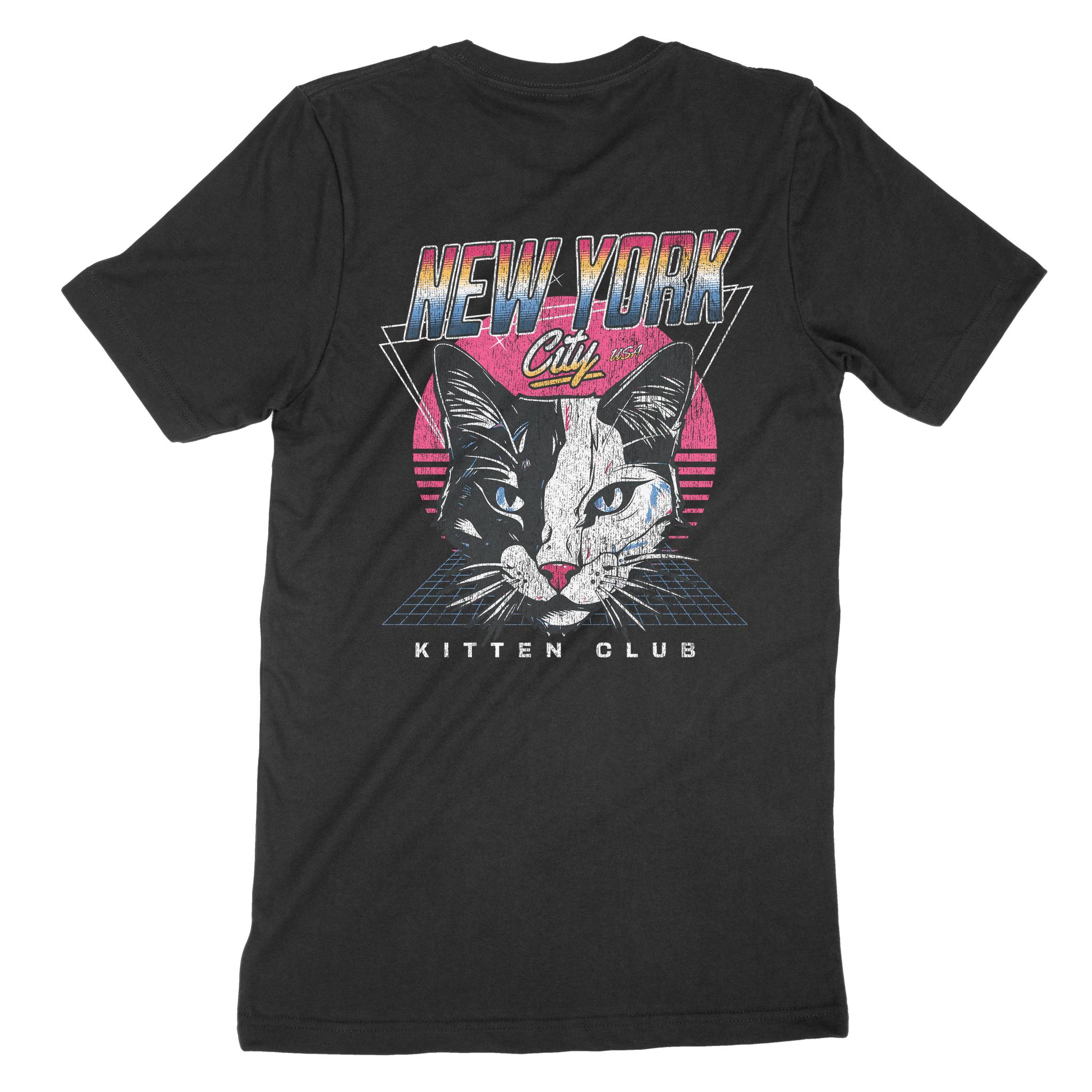 New York T-Shirt in Black - back view