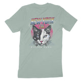 New York Retro Kitten Club T-Shirt Dusty_Blue back