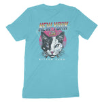 New York Retro Kitten Club T-Shirt Turquoise back
