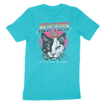 New York T-Shirt in Turquoise - back view