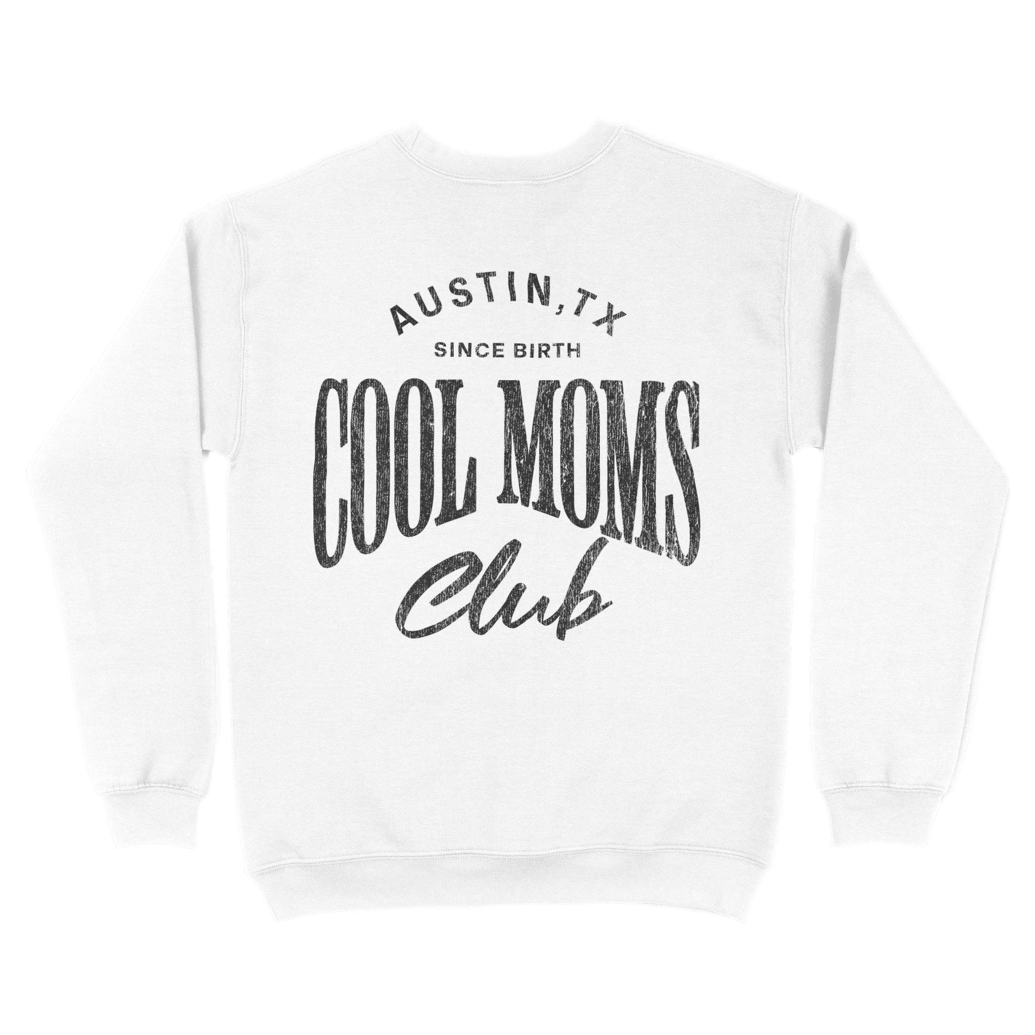 Austin Crewneck in White - back view