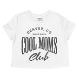 Denver Cool Mom Cropped Tee White front