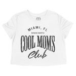 Miami Cool Mom Cropped Tee White front