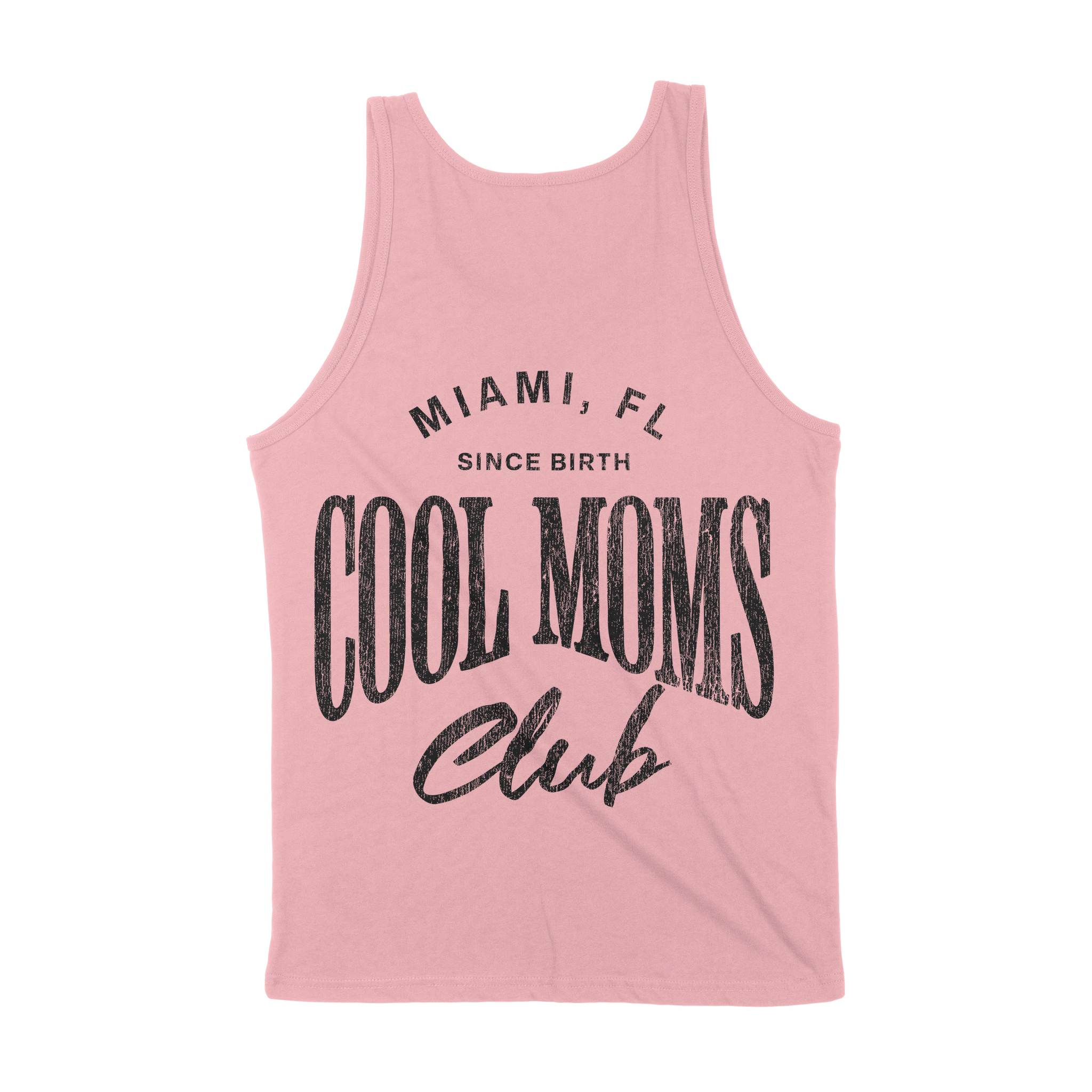 Miami Cool Mom Tank Top Pink back