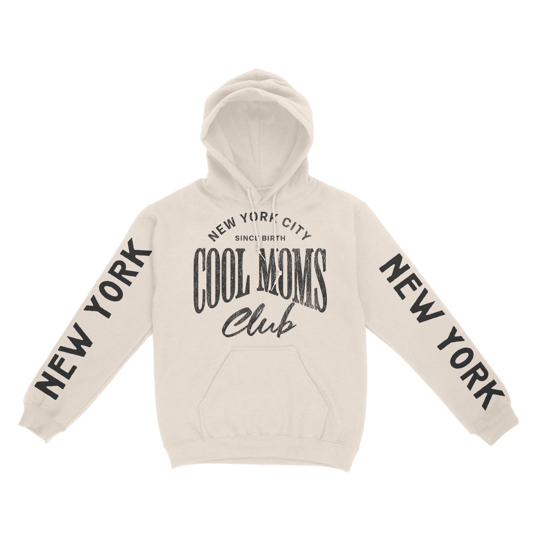 New York Hoodie in Natural - front-sleeves view