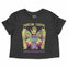 Austin Psychedelic Club Cropped Tee in Black - front view