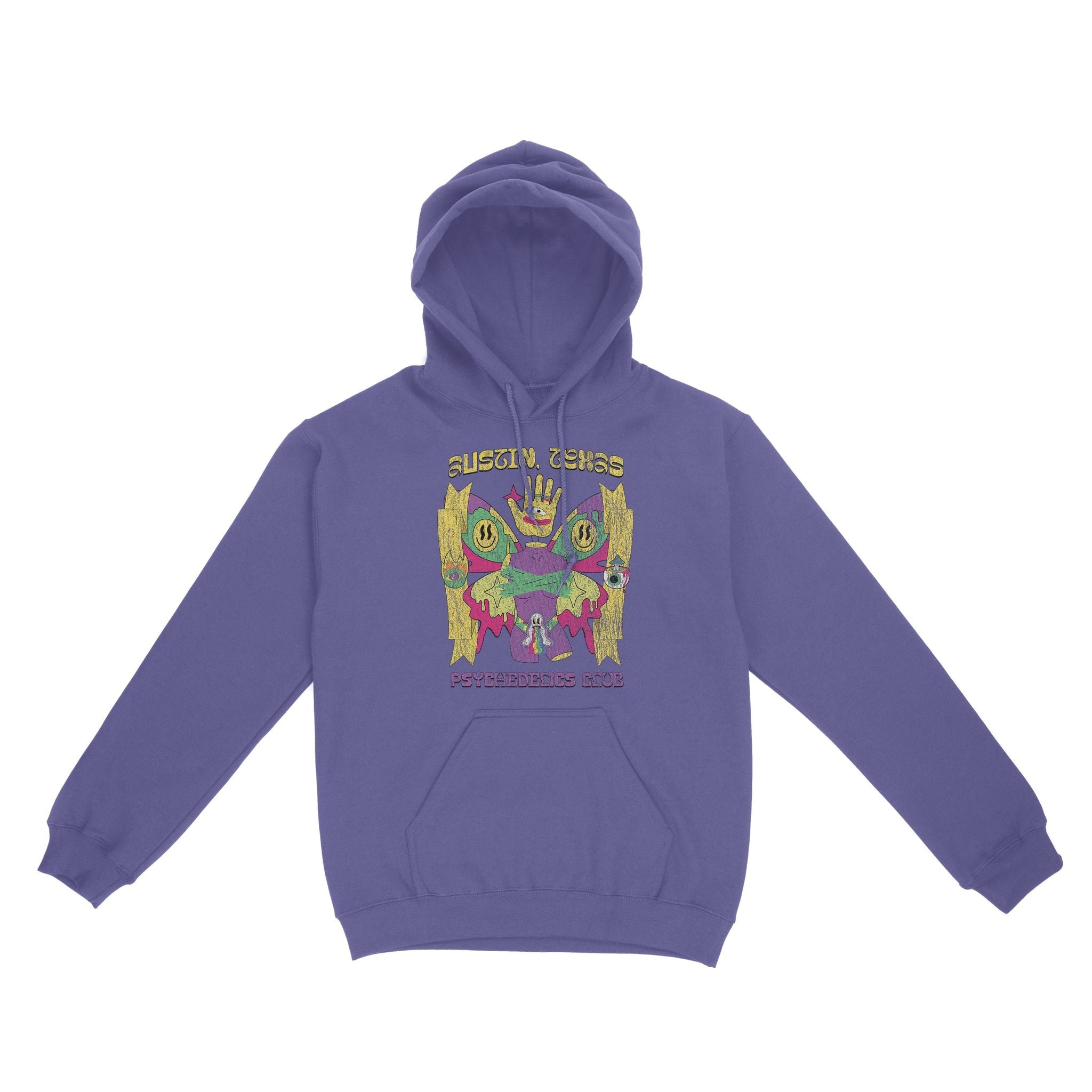 Austin Psychedelic Club Hoodie Violet front