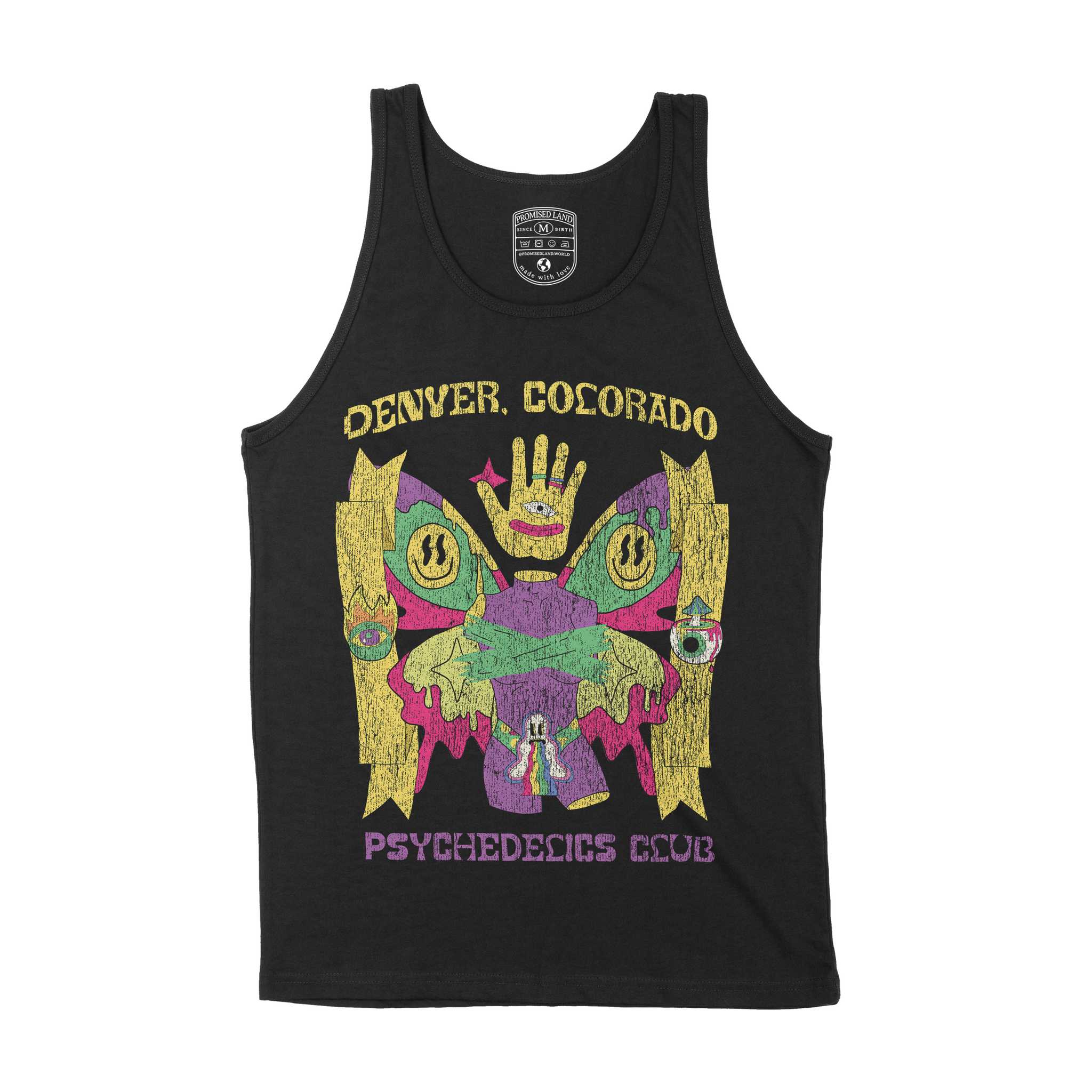 Denver Psychedelic Club Tank Top Black front