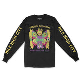 Denver Longsleeve in Black - front-sleeves view