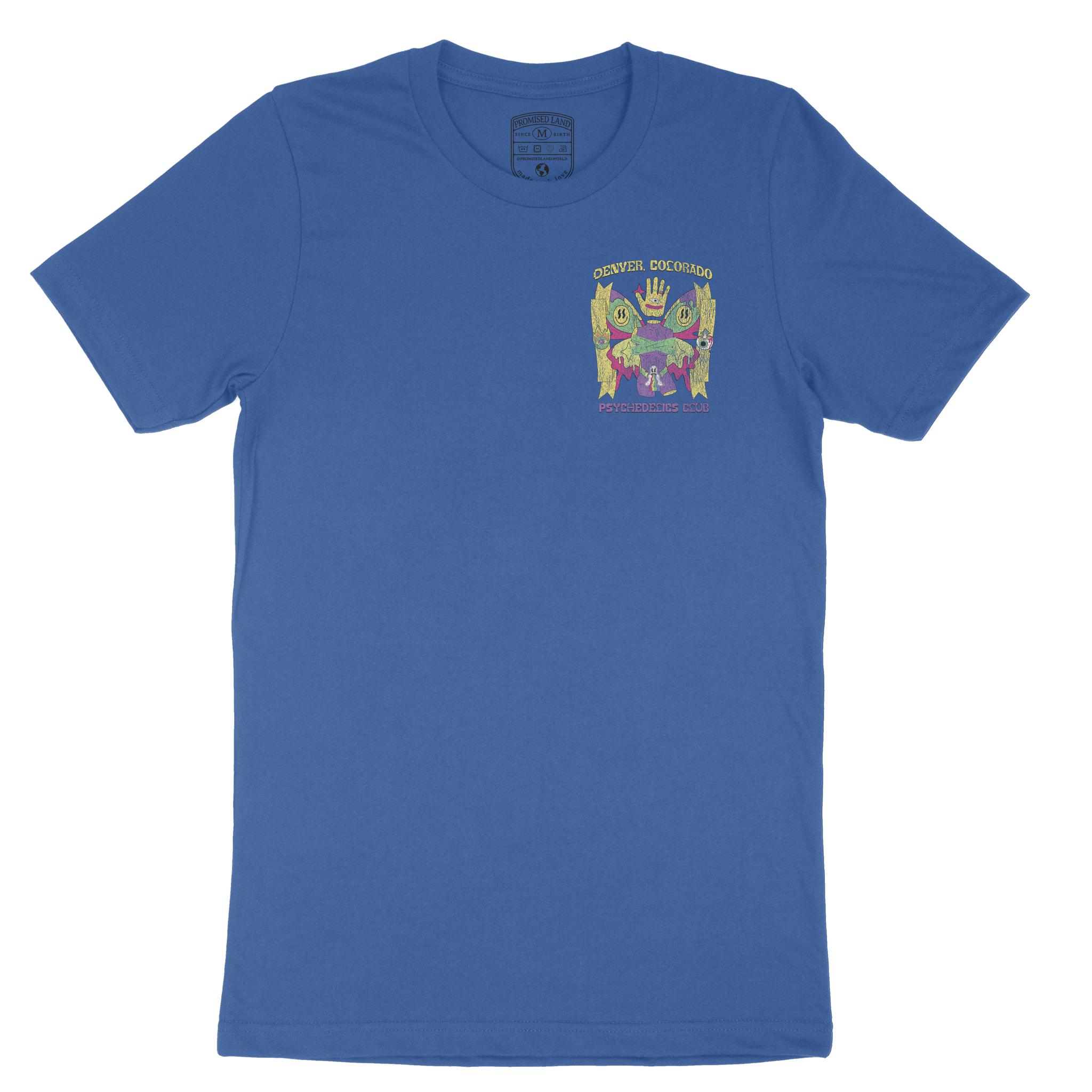 Denver Psychedelic Club T-Shirt Columbia Blue front