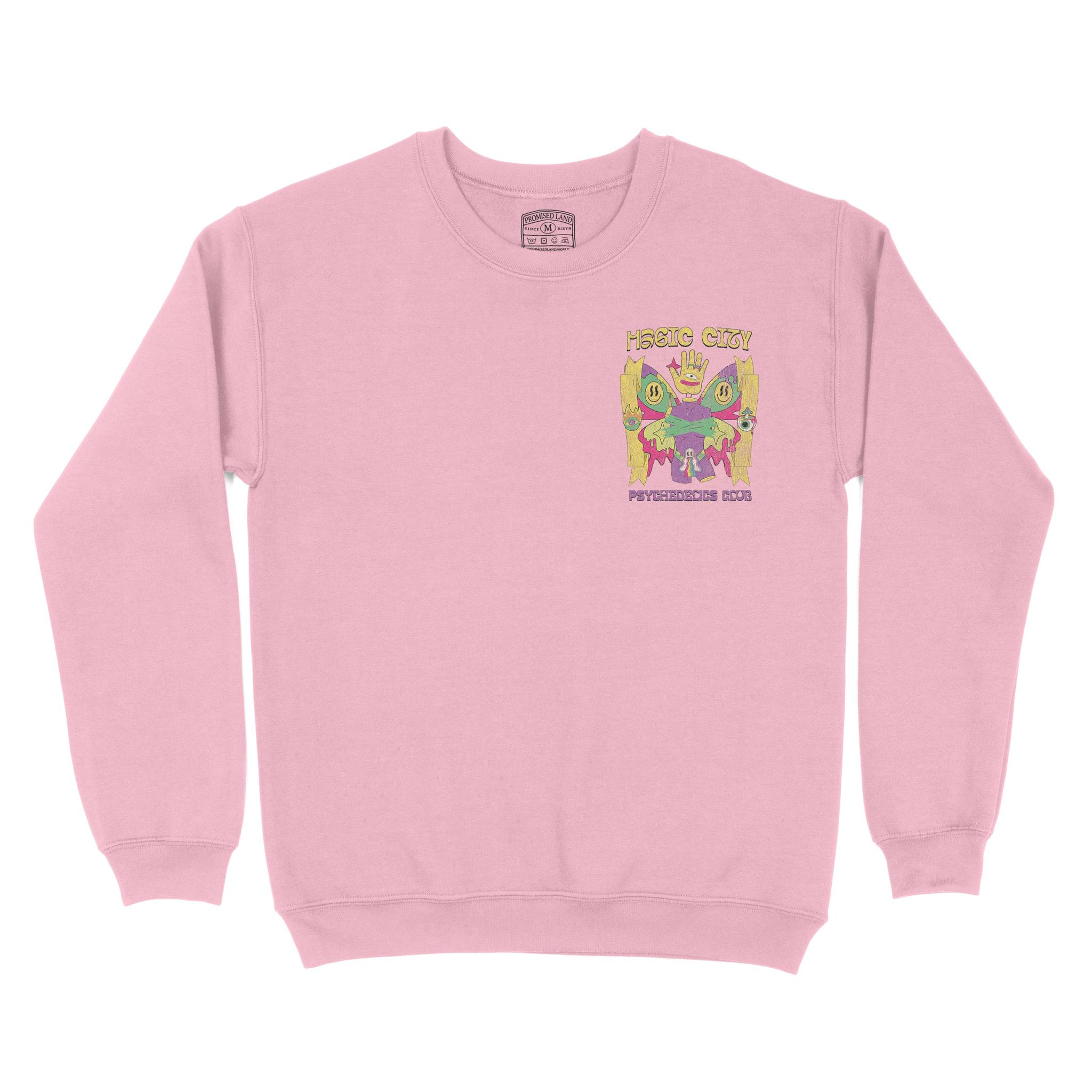 Miami Psychedelic Club Crewneck Light Pink front