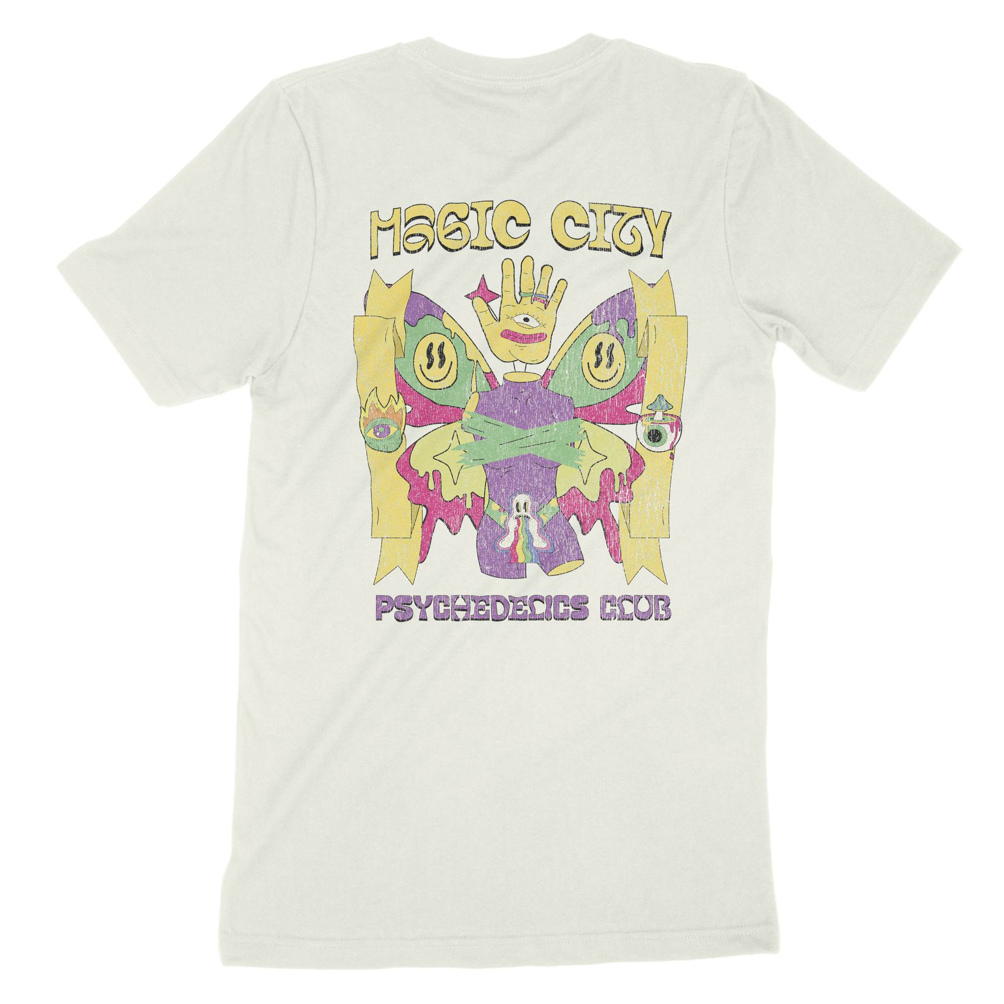 Miami Psychedelic Club T-Shirt Citron back