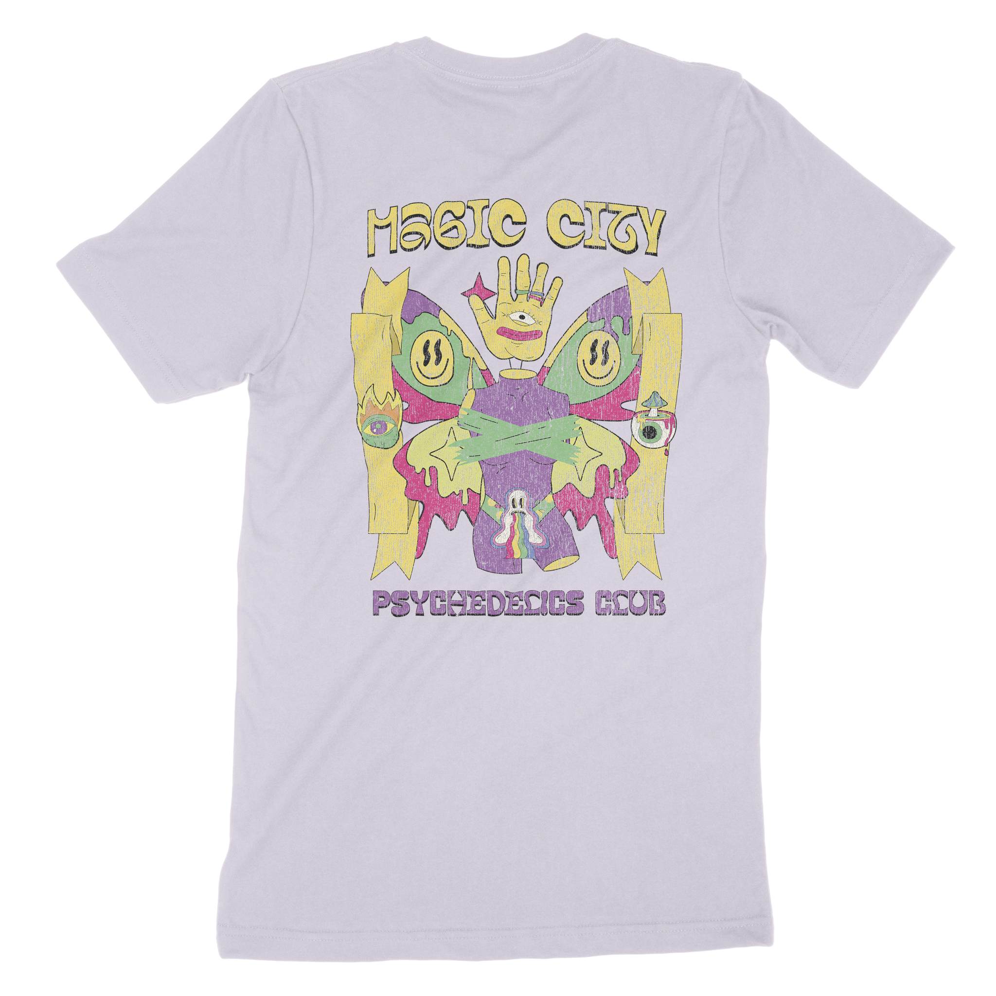 Miami Psychedelic Club T-Shirt Lavender Dust back