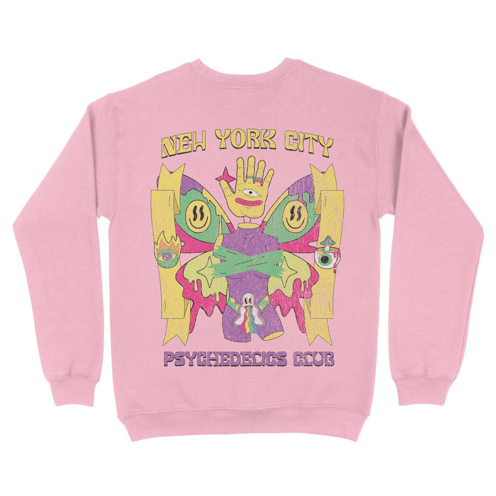 New York Psychedelic Club Crewneck Light_Pink back