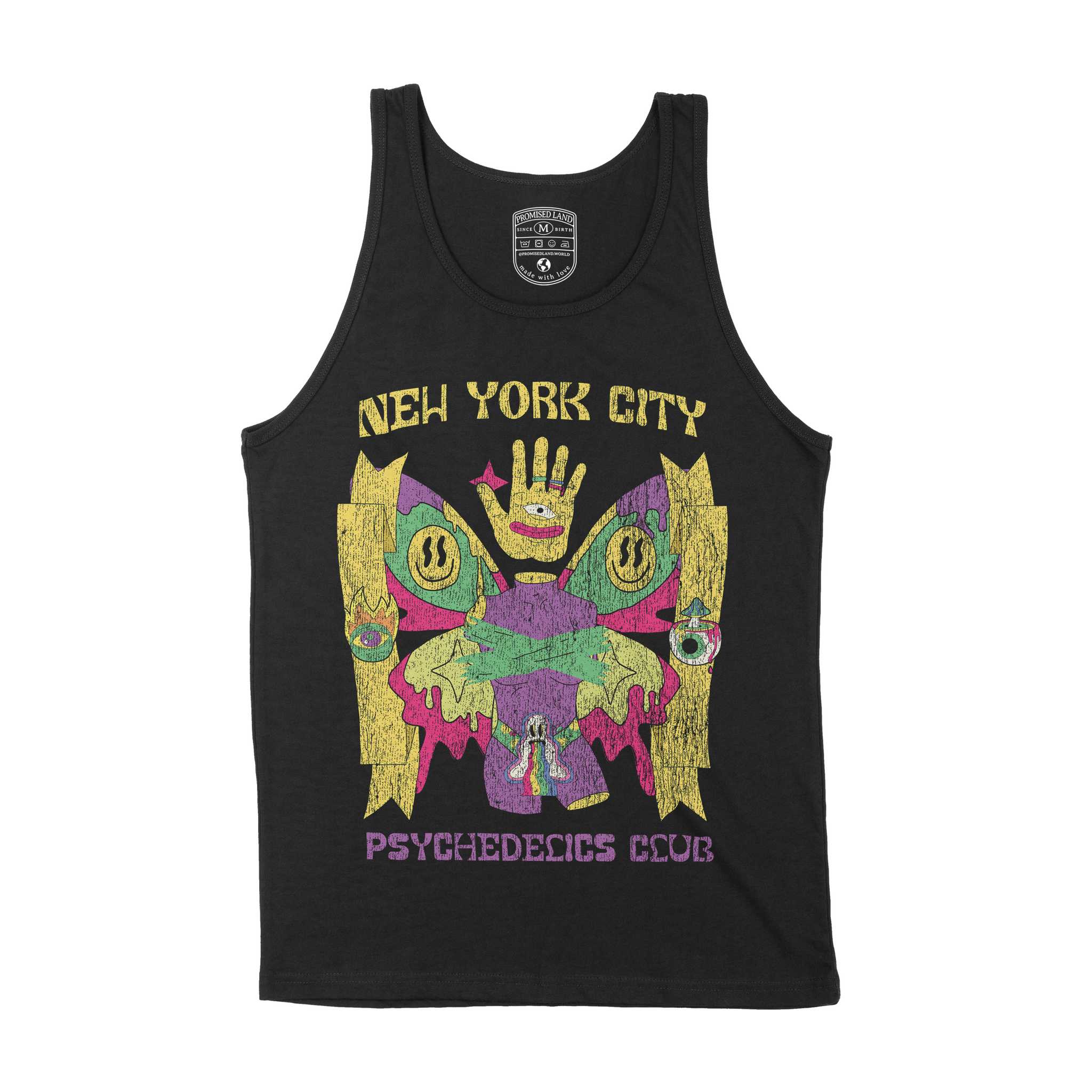 New York Psychedelic Club Tank Top Black front