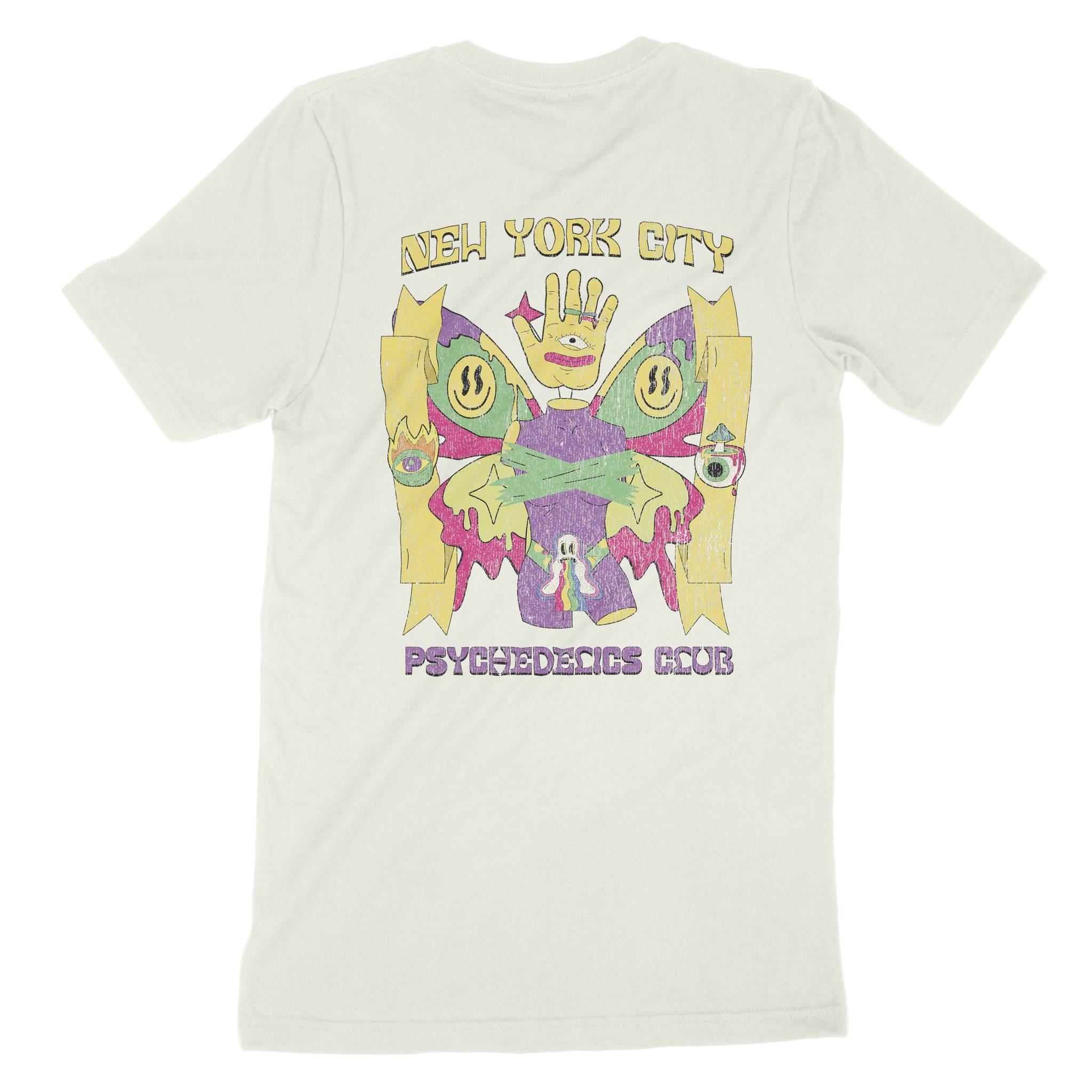 New York Psychedelic Club T-Shirt Citron back