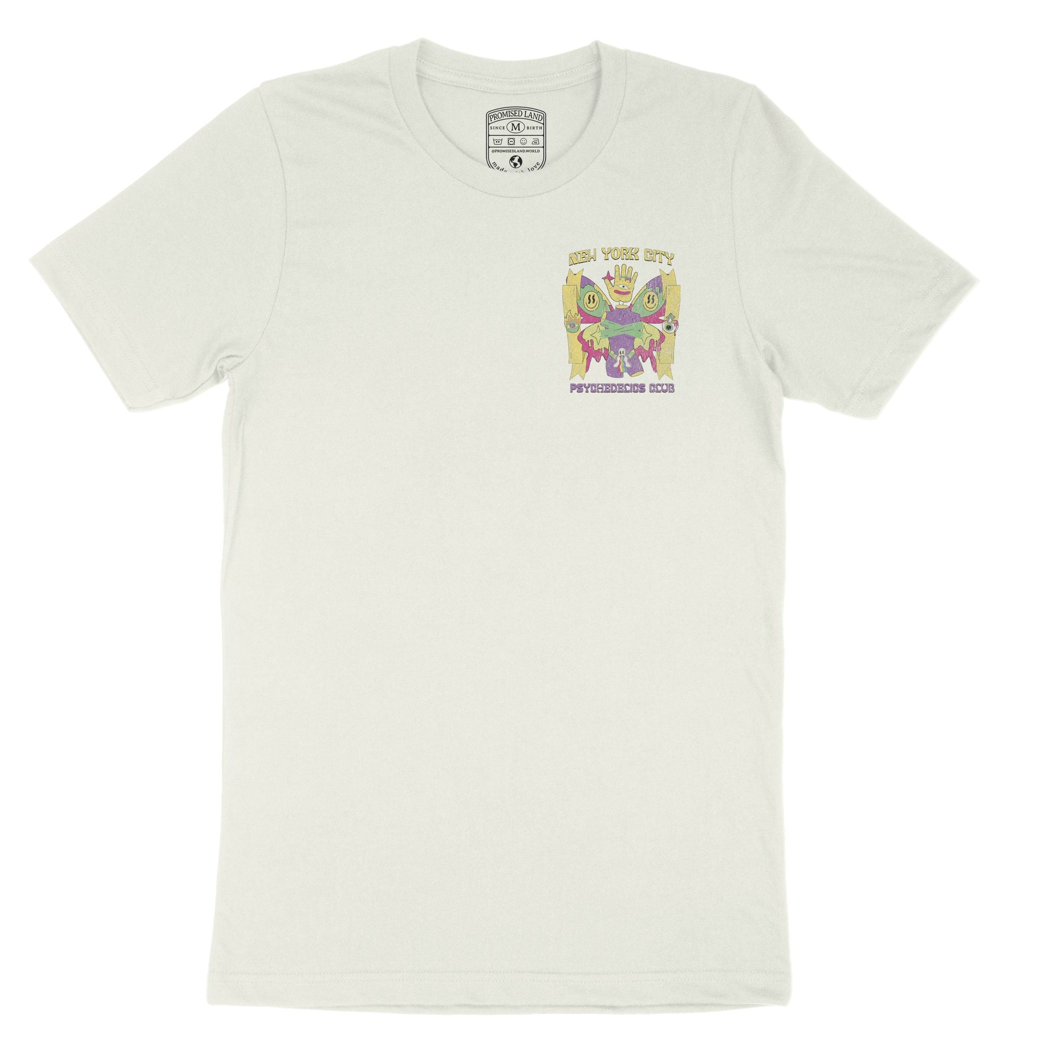 New York Psychedelic Club T-Shirt Citron front