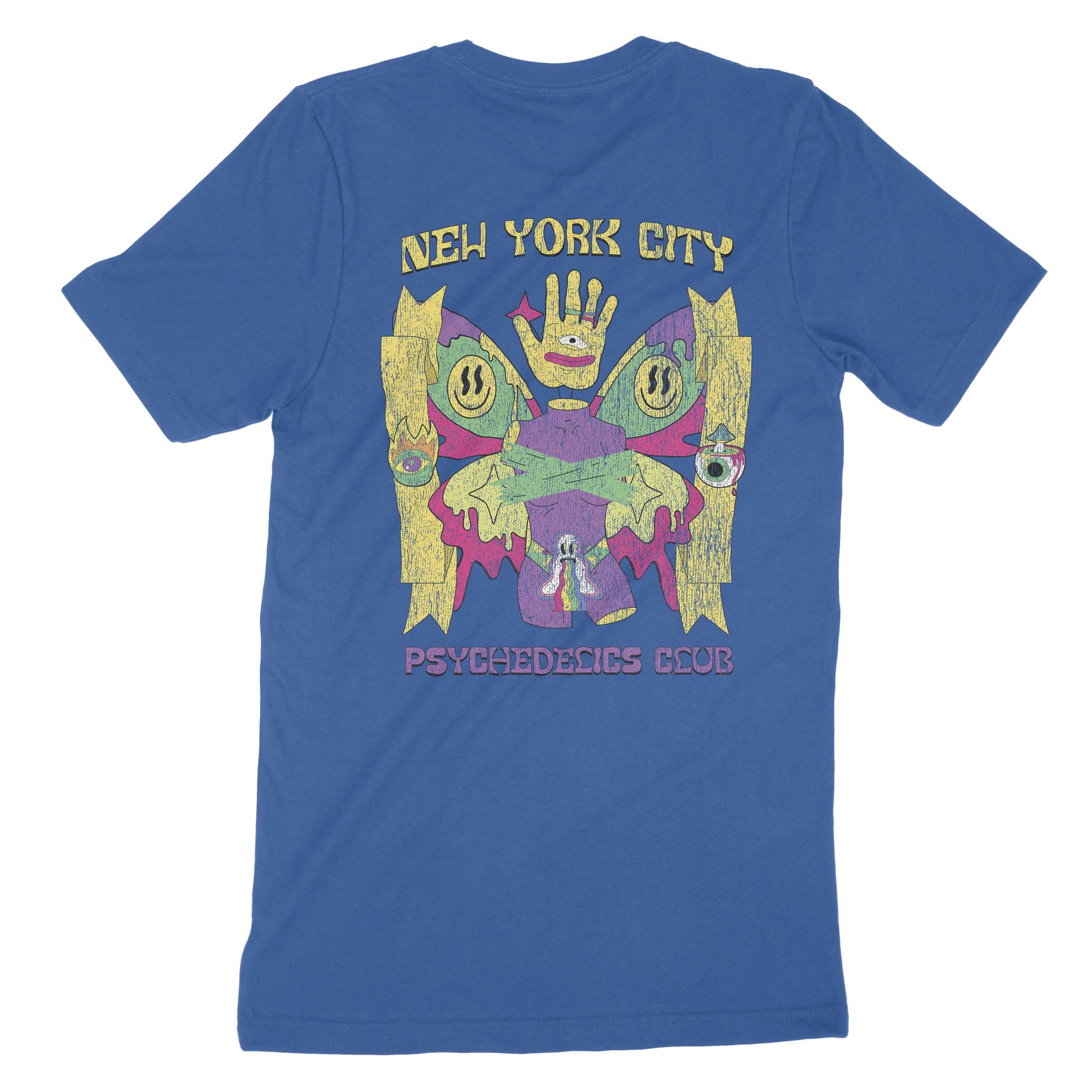 New York Psychedelic Club T-Shirt Columbia_Blue back