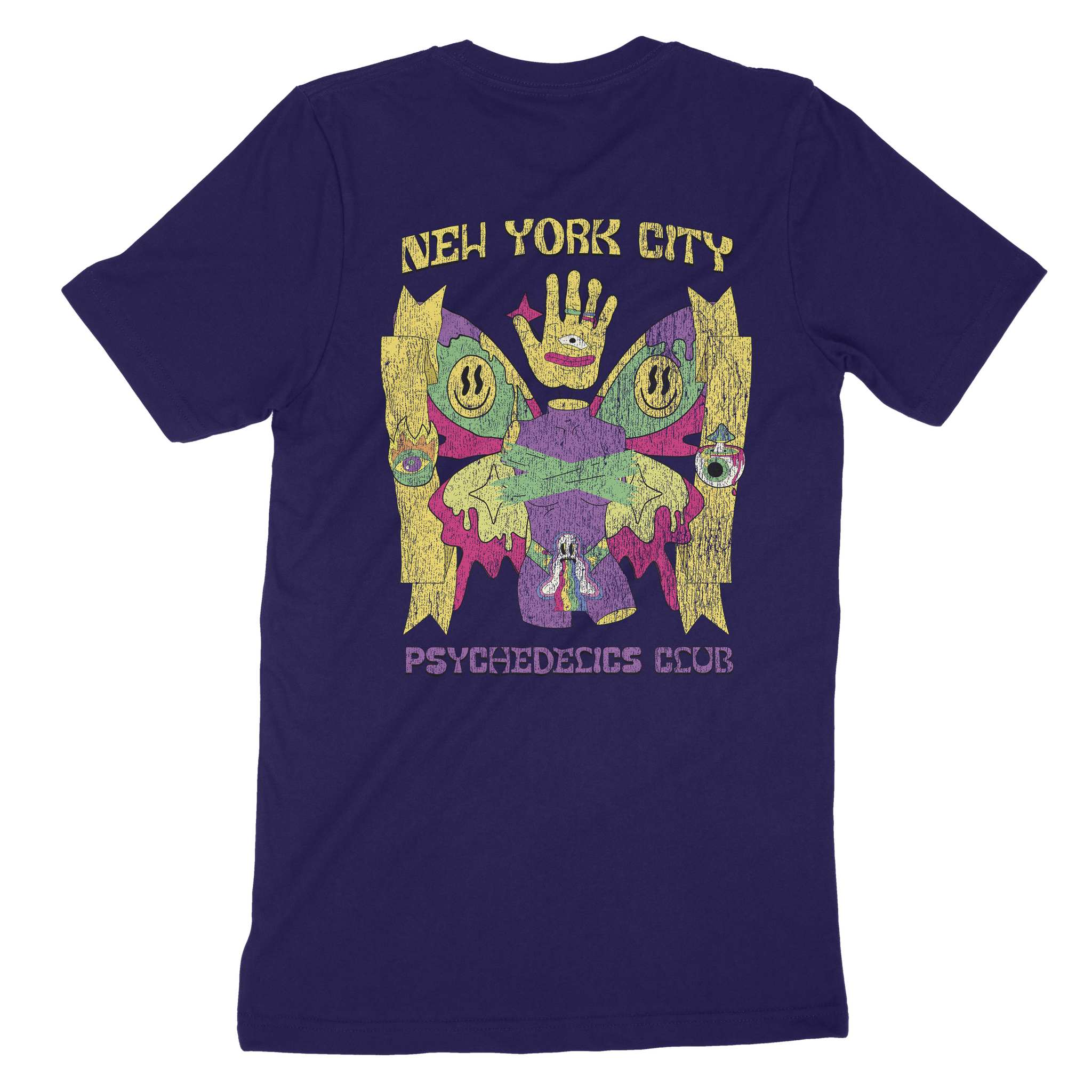 New York Psychedelic Club T-Shirt Team_Navy back