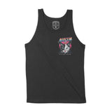 Austin Neon Kitten Tank Top in Black - front view