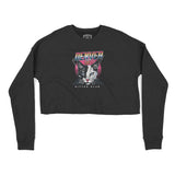Denver Cropped Crew in Black - front view