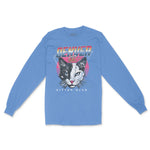 Denver Neon Kitten Longsleeve in Carolina Blue - front view