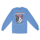 Denver Neon Kitten Longsleeve in Carolina Blue - front view