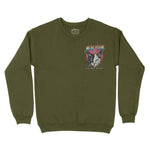 New York Retro Kitten Club 2 Crewneck Military_Green front