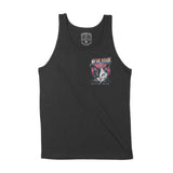 New York Neon Kitten Tank Top in Black - front view