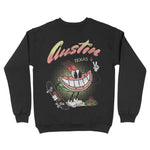 Austin Crewneck in Black - back view