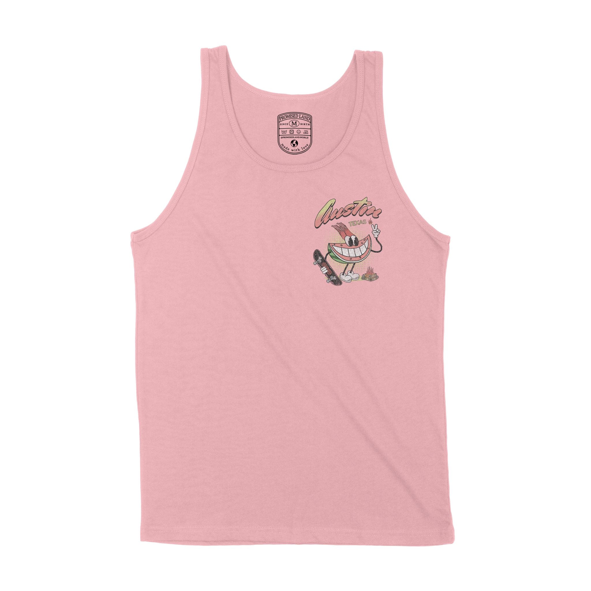 Austin Watermelon Skater Tank Top Pink front