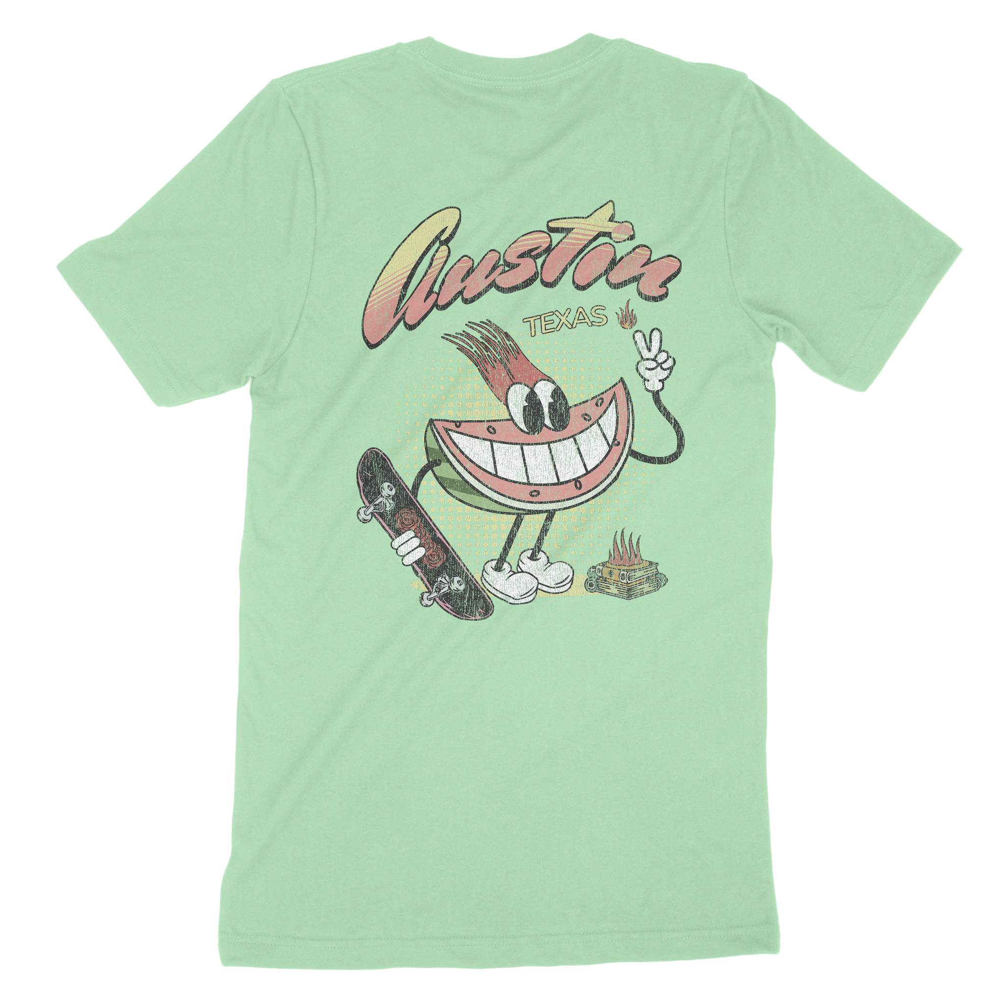 Austin Watermelon Skater T-Shirt Mint back