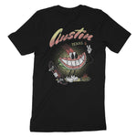 Austin Watermelon Skater T-Shirt Vintage Black back