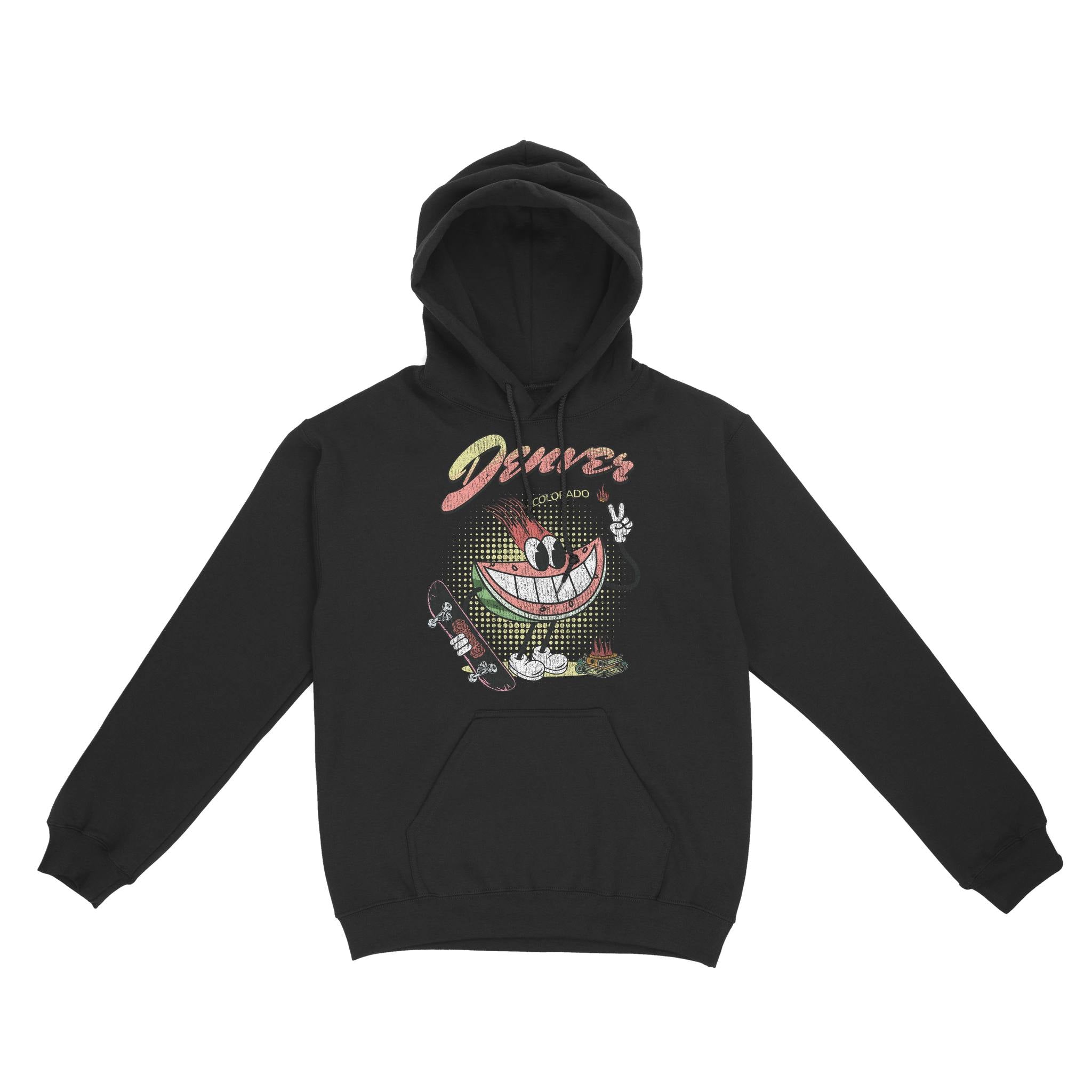Denver Hoodie in Black - front view