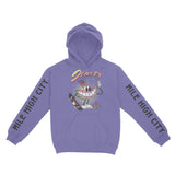 Denver Hoodie in Violet - front-sleeves view
