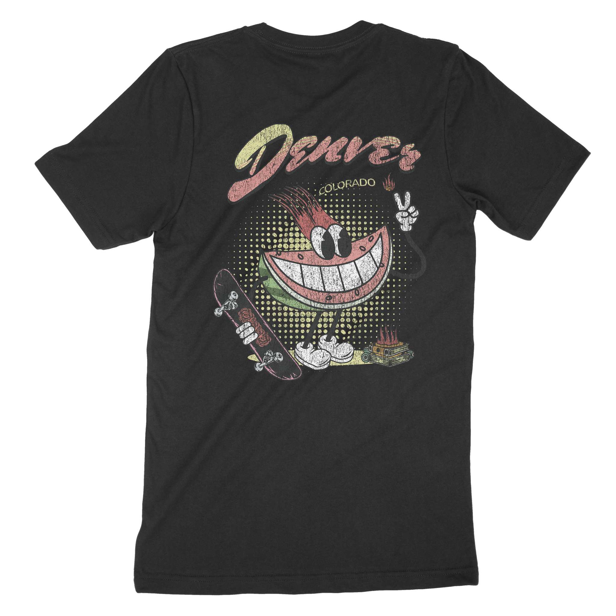 Denver Watermelon Skater T-Shirt Black back