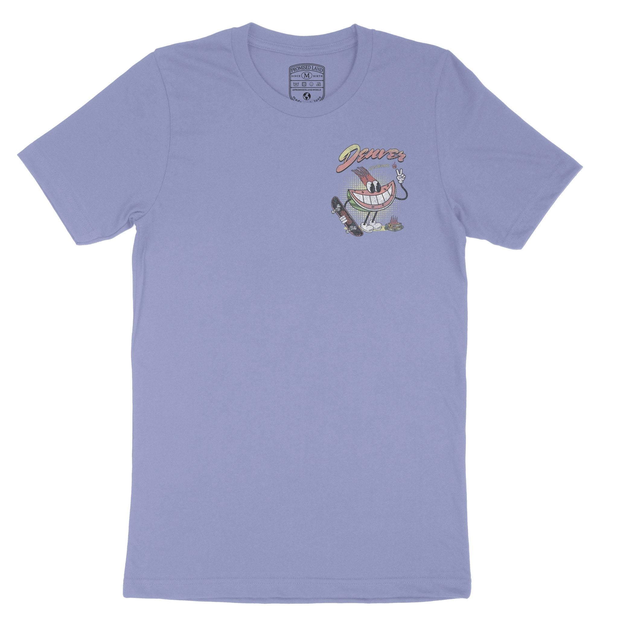 Denver Watermelon Skater T-Shirt Lavender Blue front