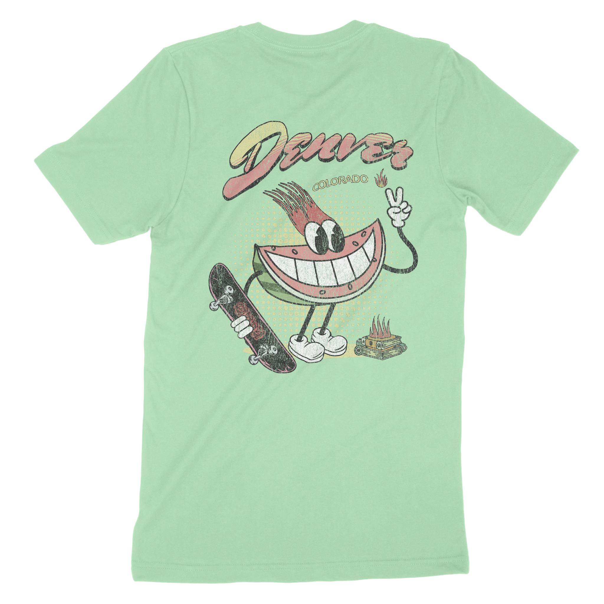 Denver Watermelon Skater T-Shirt Mint back