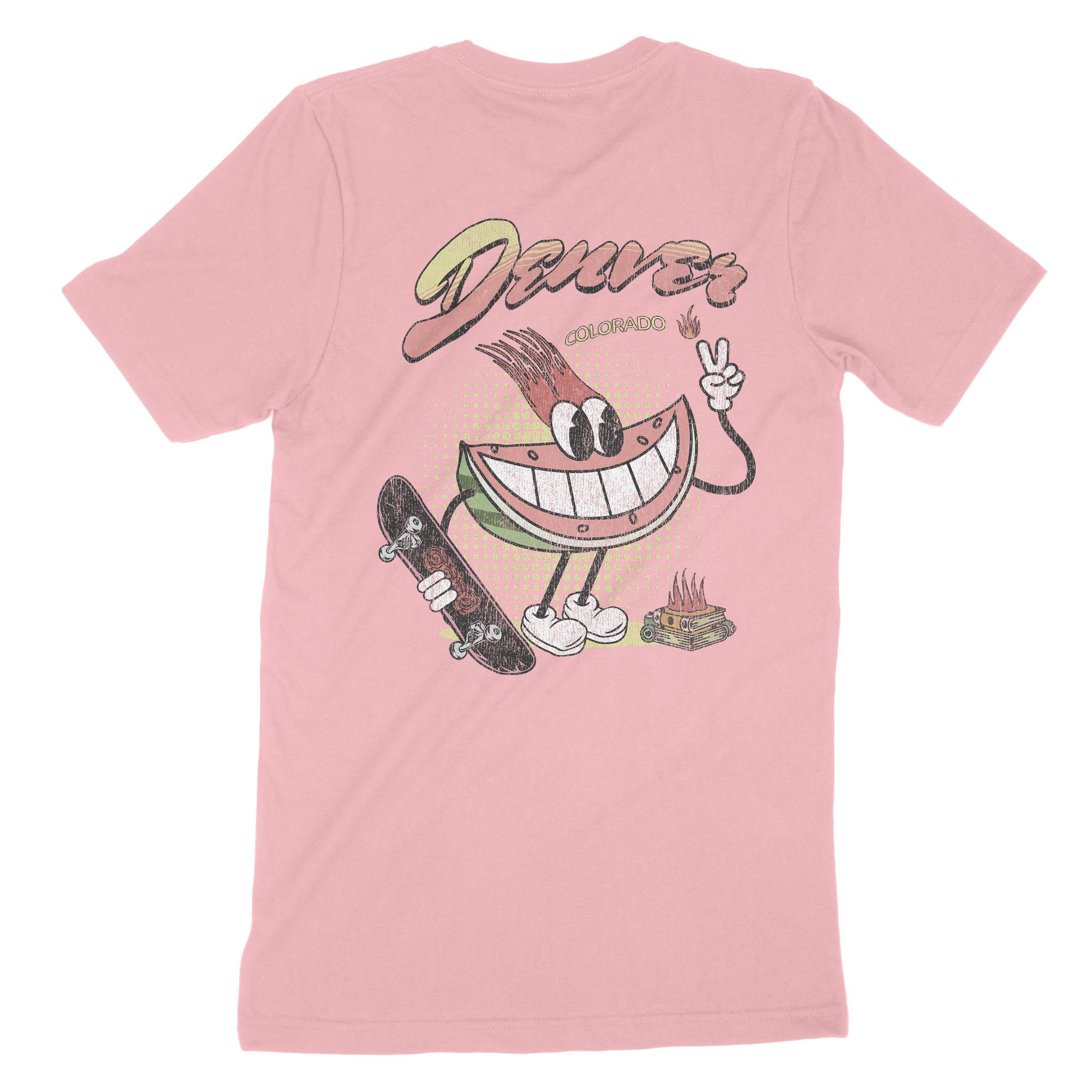 Denver Watermelon Skater T-Shirt Pink back