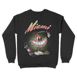 Miami Crewneck in Black - back view
