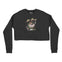New York Cropped Crew in Black - front view