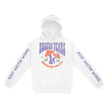 Austin Hoodie in White - front-sleeves view